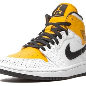 Jordan Yellow and White Sneakers with Black Accents